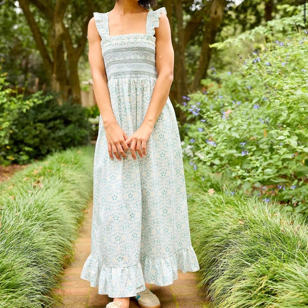 BROOKS AVE- Palmer Dress - Periwinkle Laura park Lawson sundress XS New